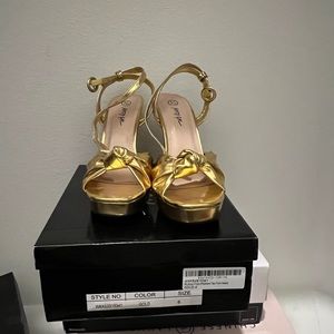 Nasty Gal Gold Platforms